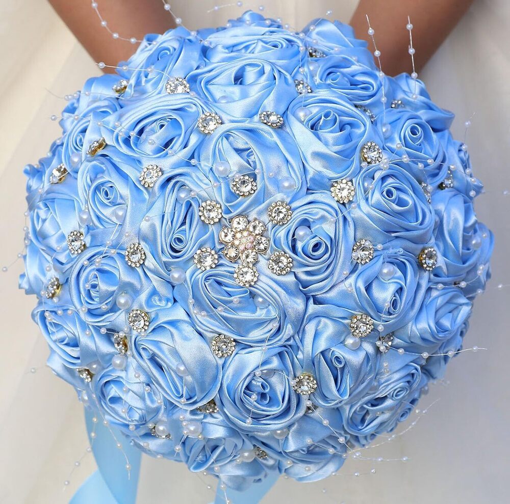 1537 Bridal Wedding Bouquet Round Bling Brooch Bouquet Throw Toss